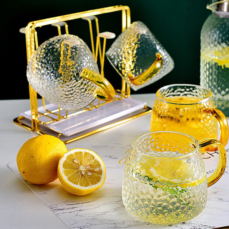 Ly cốc thủy tinh sần size 400ml 4 cái